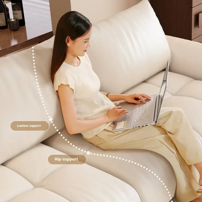 Globe Sofa - Simple curved genuine leather sofa Globe Sofa - Simple curved genuine leather sofa