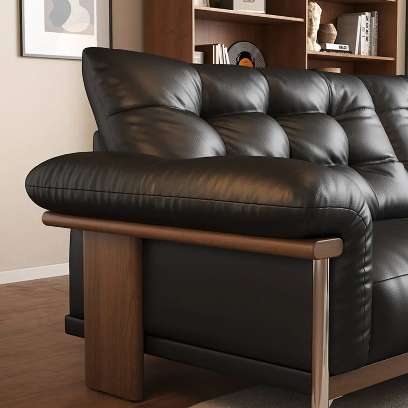 主图-05 Globe Sofa - Top Grain Leather Vintage Straight Sofa
