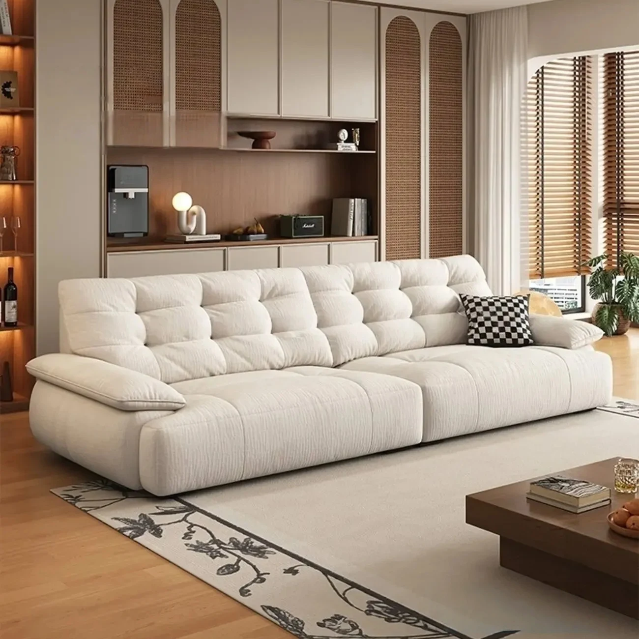 主图-05 Globe Sofa - New Vintage-Style Deep-Seat Fabric Sofa