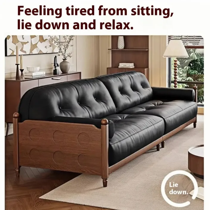 Globe Sofa - American-style vintage top-grain leather straight sofa Globe Sofa - American-style vintage top-grain leather straight sofa