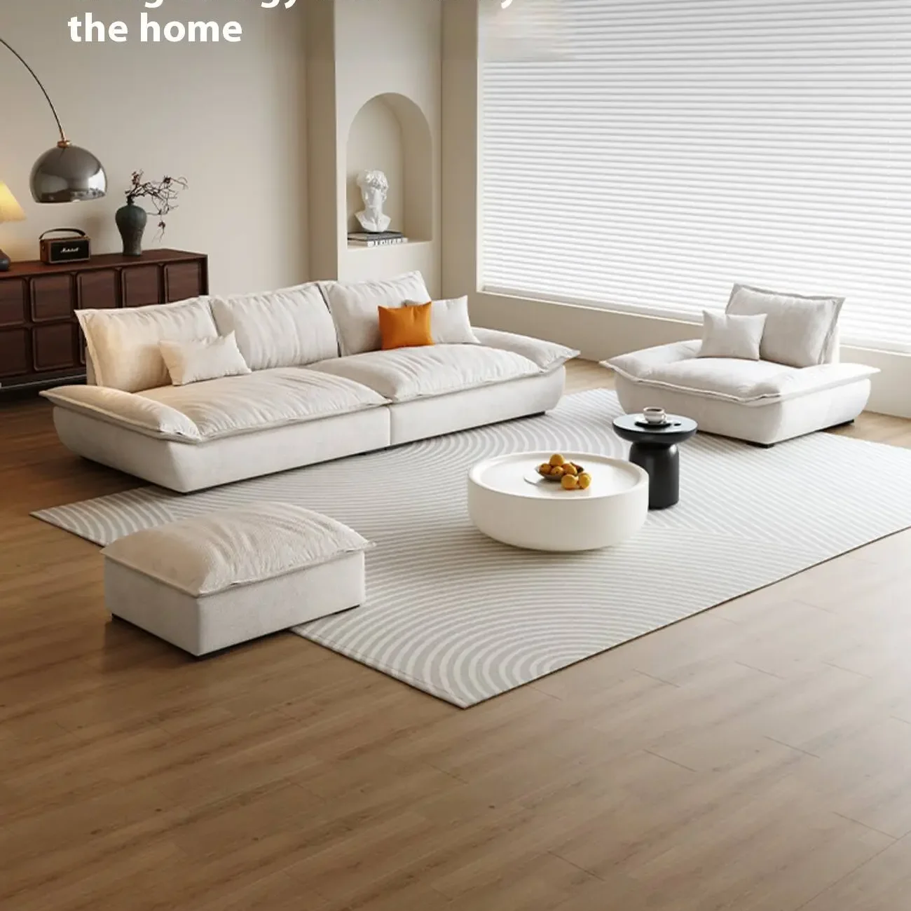 主图-06 Globe Sofa - Sailcloth Upholstery Breathable Cotton-Linen Sofa Set