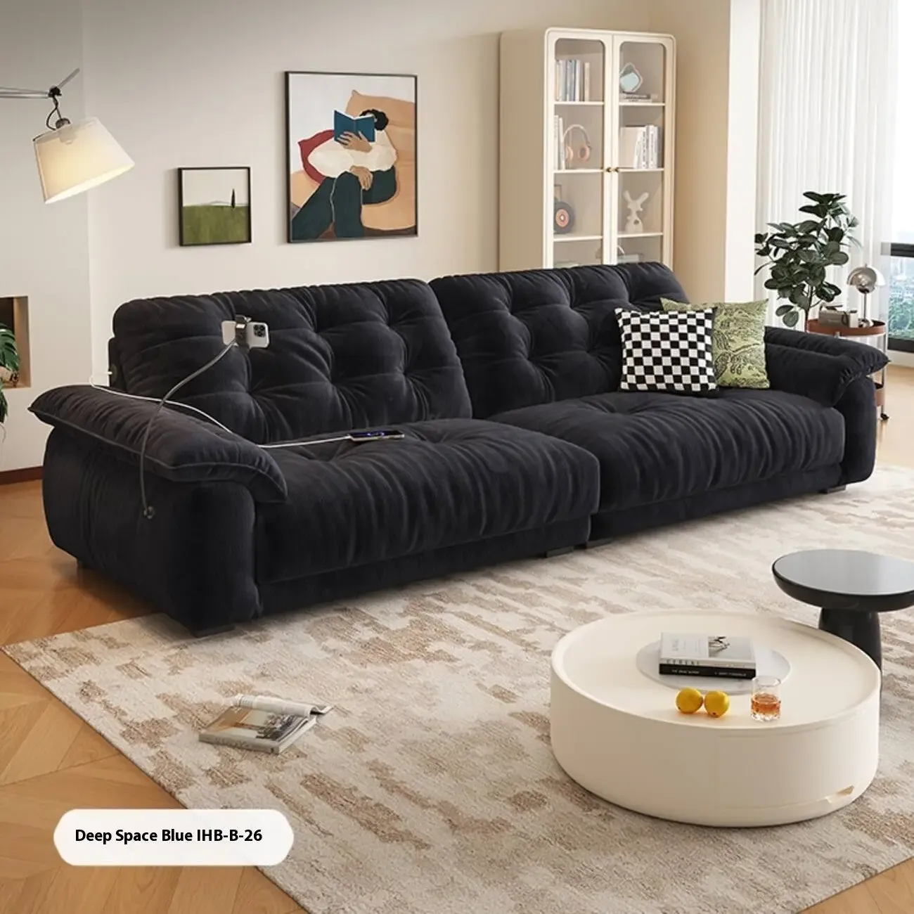 主图-06 Globe Sofa - Chenille Functional Charging Space Cloud Sofa