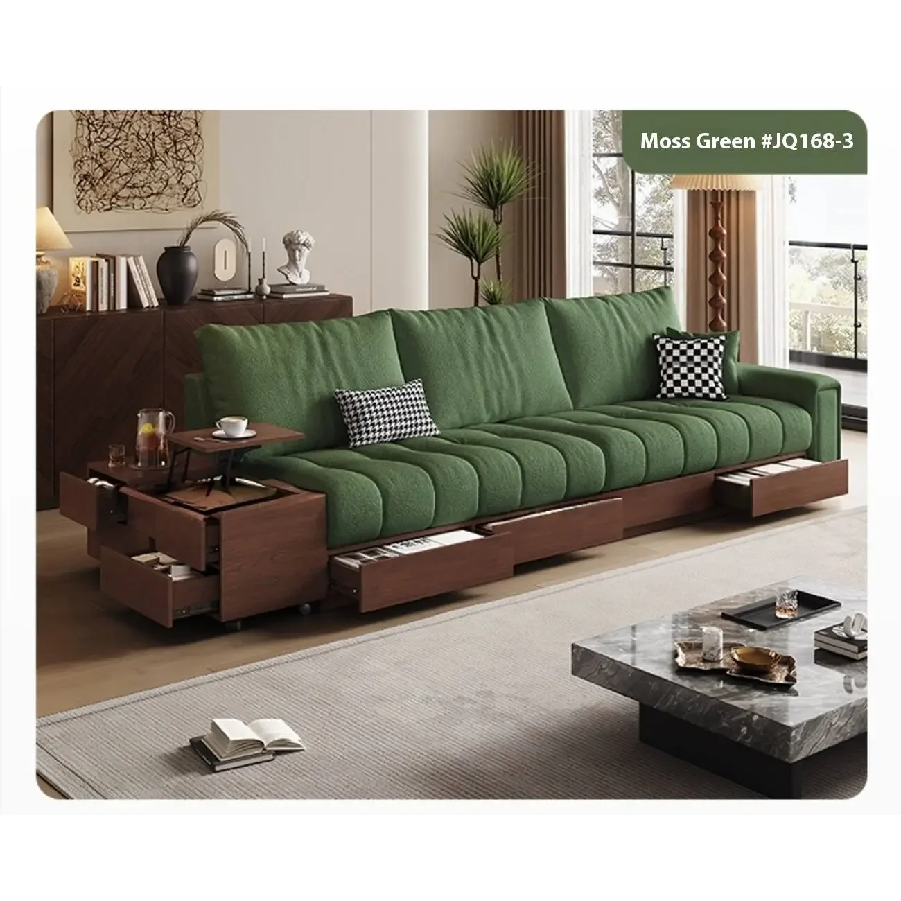 主图-06 Globe Sofa - Medieval-style cotton and linen solid wood fabric sofa