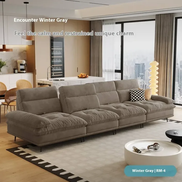 Globe Sofa - Straight-Line French Cream Style Adjustable Backrest Sofa Globe Sofa - Straight-Line French Cream Style Adjustable Backrest Sofa