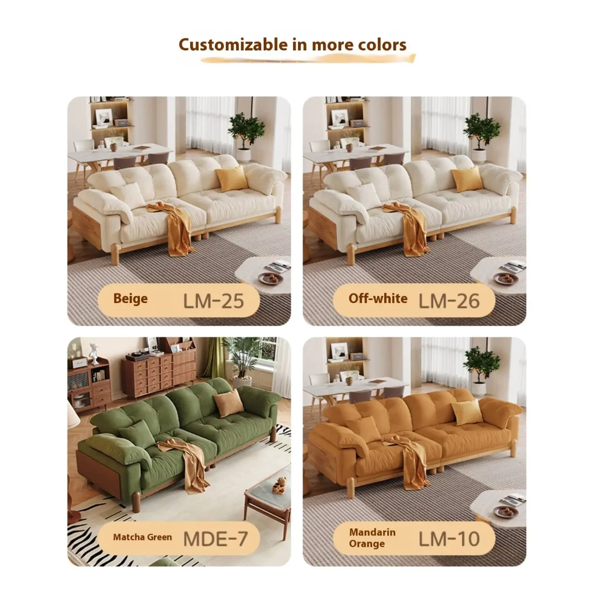 主图-06 Globe Sofa - Straight-Line Small Space Solid Wood Cloud Sofa