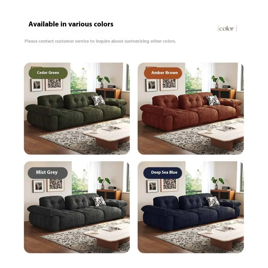 主图-06 Globe Sofa - Chenille Italian Minimalist Adjustable Fabric Sofa