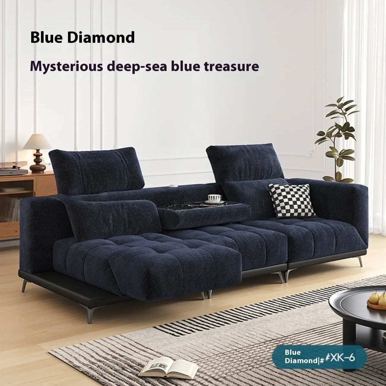 主图-06 Globe Sofa - Versatile Multi-Functional Adjustable Fabric Sofa