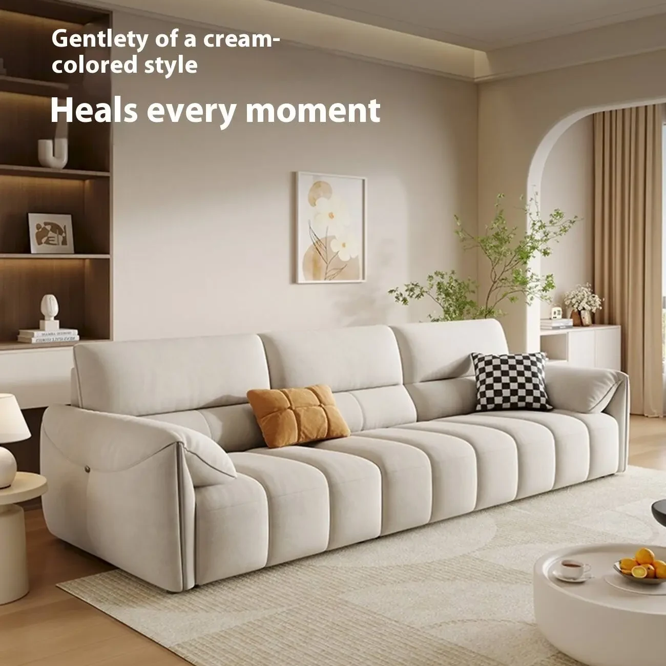 主图-06 Globe Sofa - New Linear Luxury Milk Fabric Sofa