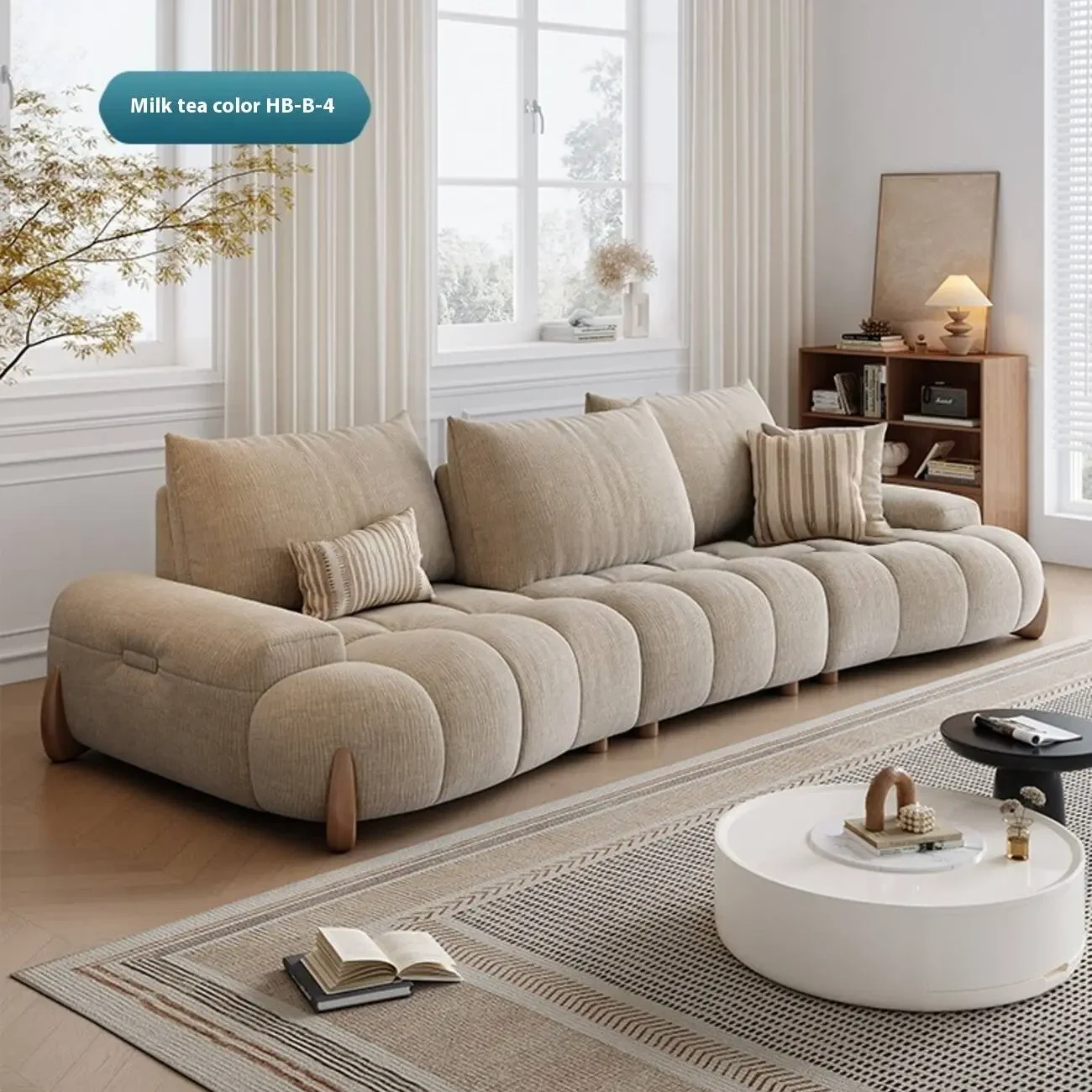 主图-06 Globe Sofa - New Adjustable Deep-Seat Linear Fabric Sofa