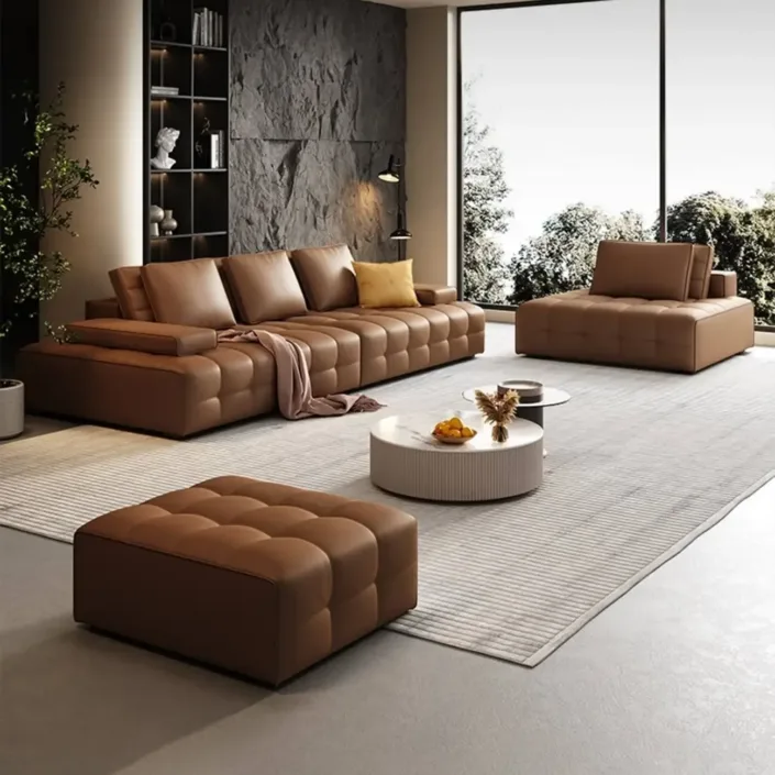 Globe Sofa - Lawrence Italian Minimalist Full Leather Sofa Globe Sofa - Lawrence Italian Minimalist Full Leather Sofa