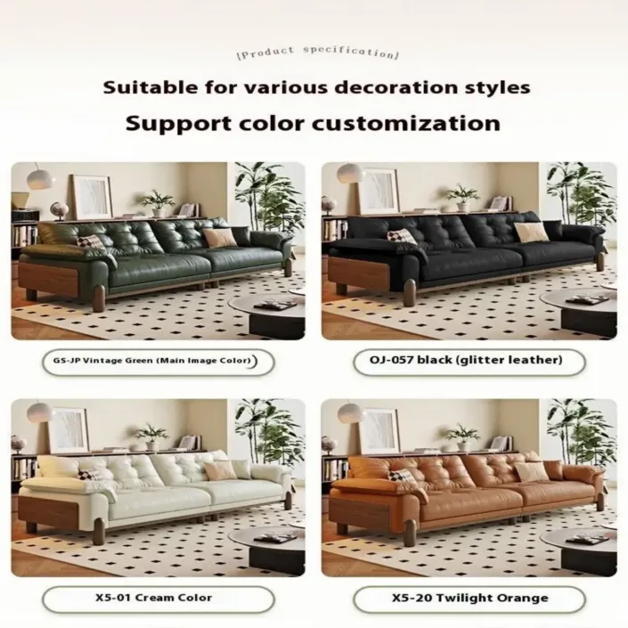 Globe Sofa - Chaise Longue Cloud Oil Wax Leather Sofa Globe Sofa - Chaise Longue Cloud Oil Wax Leather Sofa