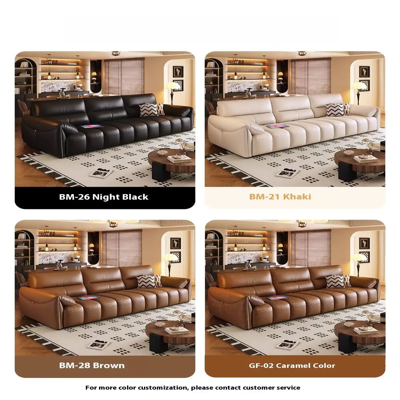 主图-06 Globe Sofa - Italian Minimalist Elephant Ear Genuine Leather Sofa