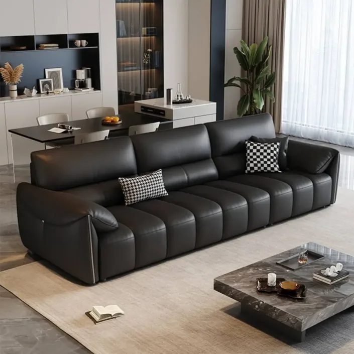 Globe Sofa - Light-Luxury Cream Style Top-Grain Leather Sofa Globe Sofa - Light-Luxury Cream Style Top-Grain Leather Sofa