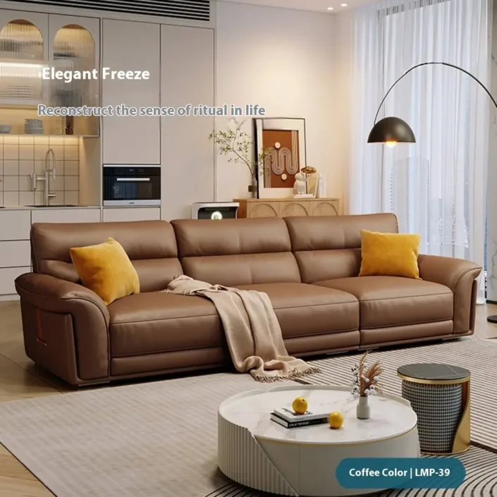 Globe Sofa - New Italian Top-Grain Leather Light Luxury Modern Sofa Globe Sofa - New Italian Top-Grain Leather Light Luxury Modern Sofa