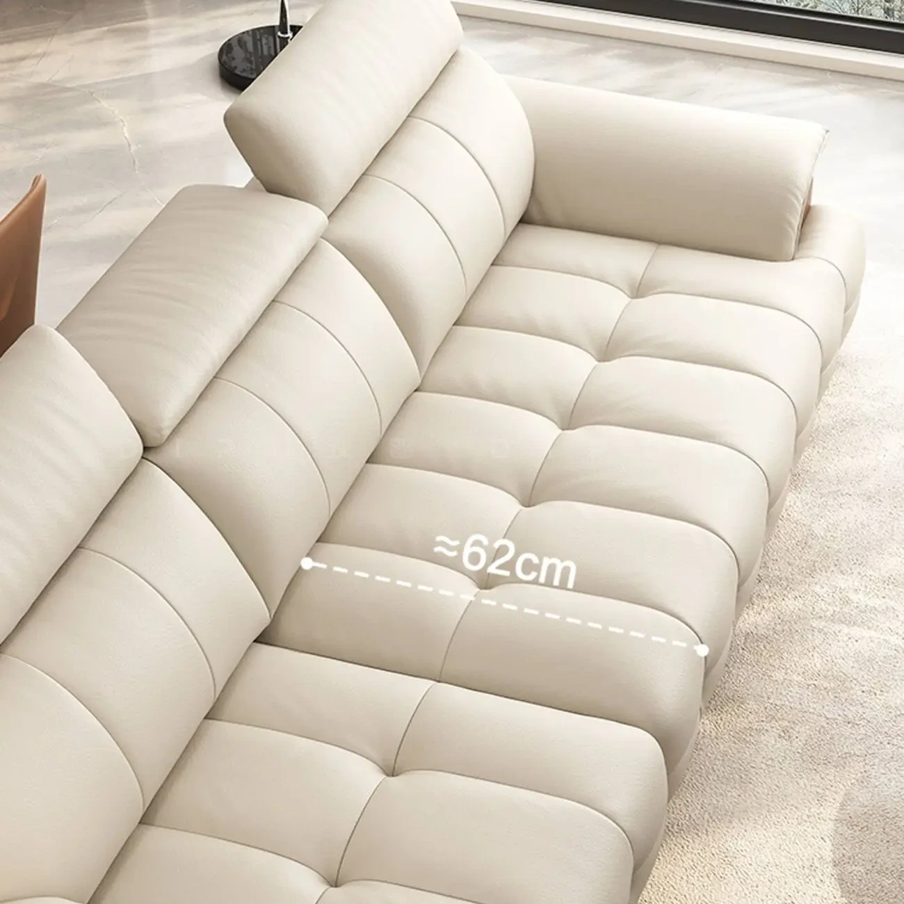 主图-06 Globe Sofa - New Italian Solid Wood Frame Leather Sofa
