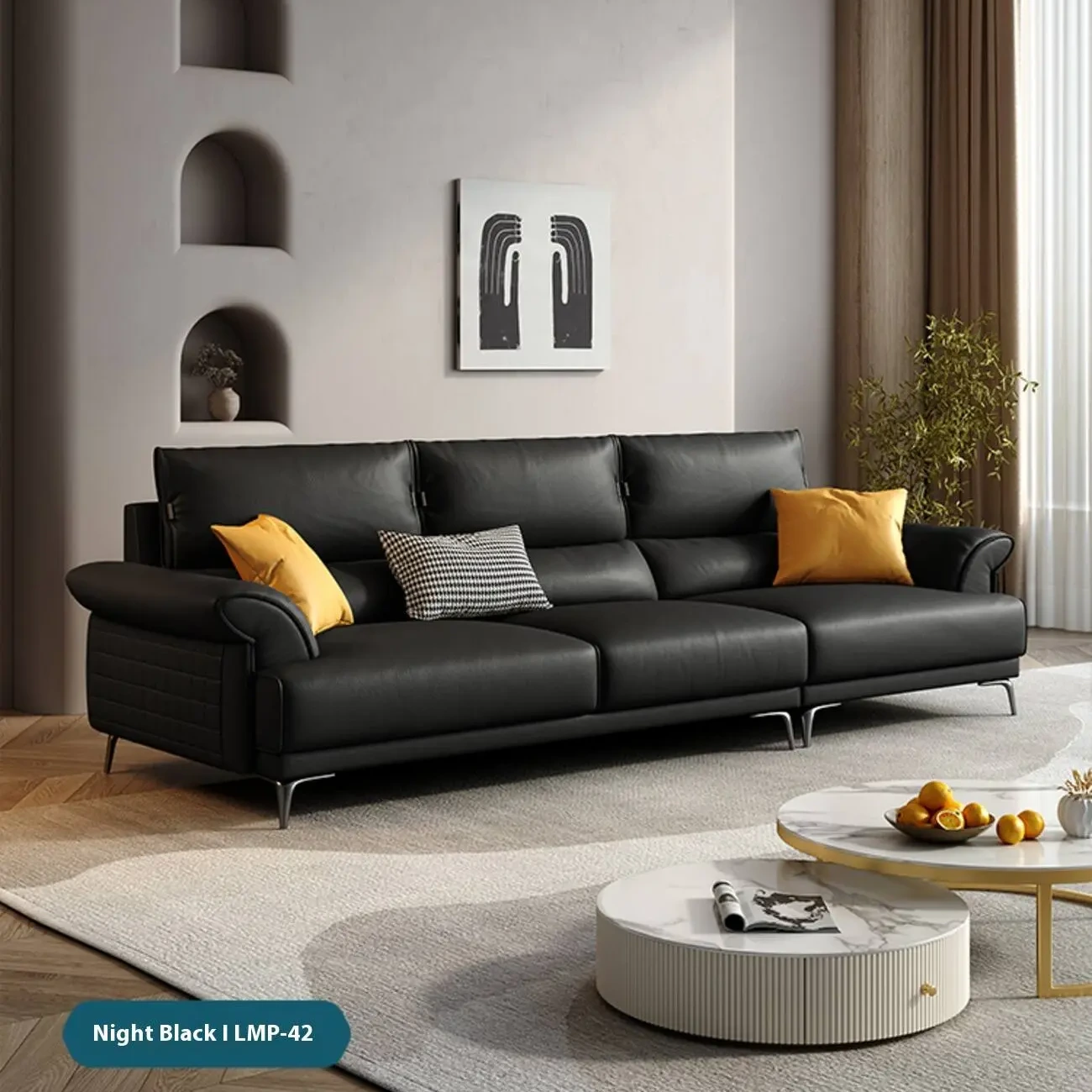 主图-06 Globe Sofa - Italian Nordic-inspired luxury leather sofa