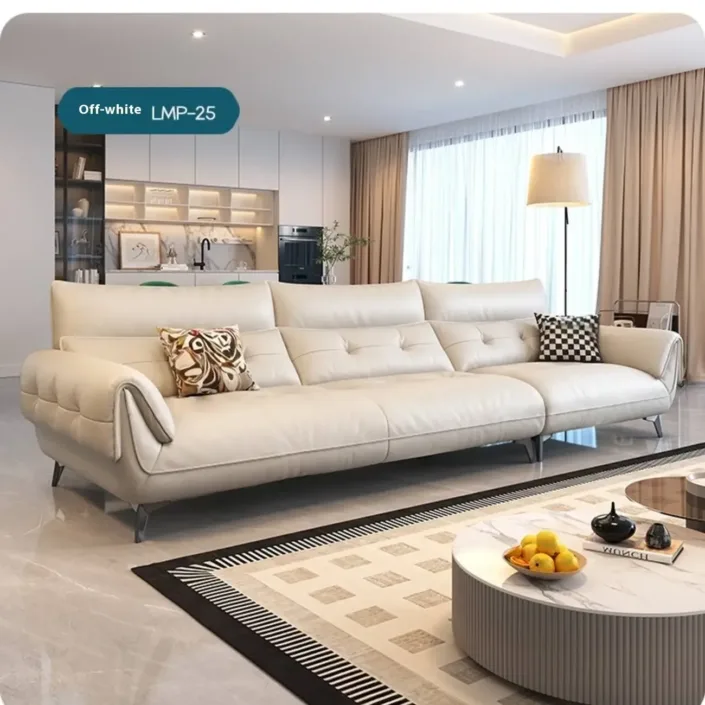 Globe Sofa - Compact-style straight-back leather sofa Globe Sofa - Compact-style straight-back leather sofa