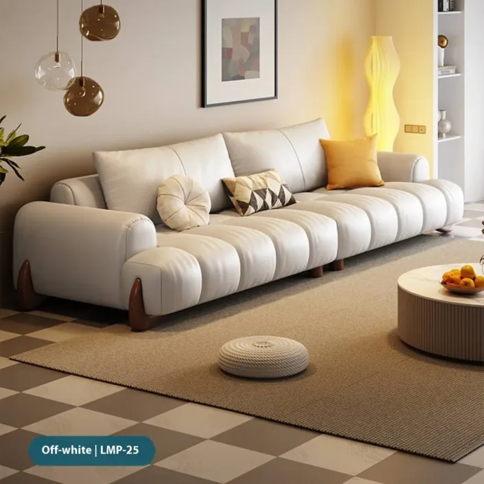 Globe Sofa - Italian Cream Style Straight Piano Key Sofa Globe Sofa - Italian Cream Style Straight Piano Key Sofa