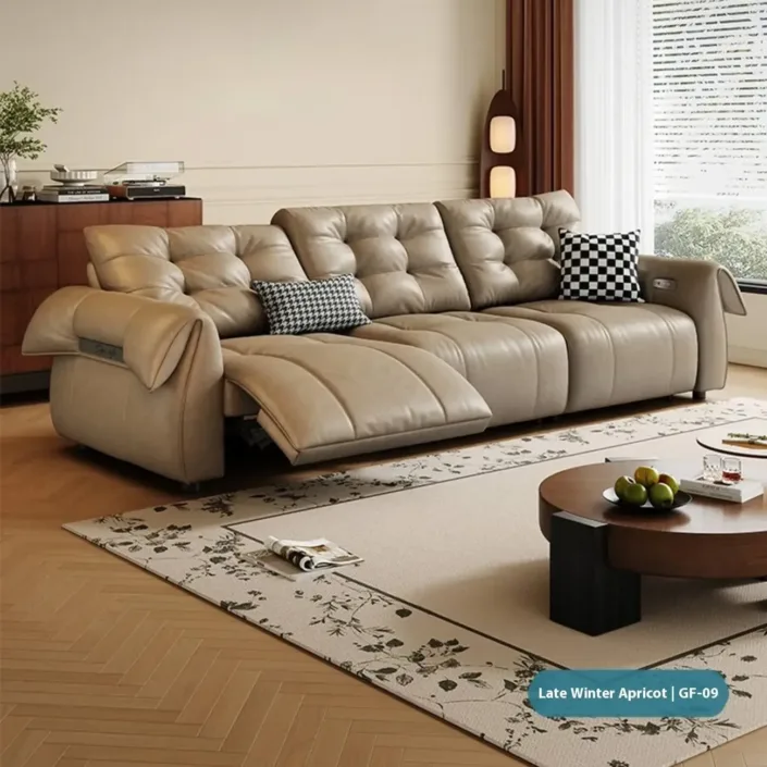 Globe Sofa - Oil Wax Leather Swan Electric Recliner Sofa Globe Sofa - Oil Wax Leather Swan Electric Recliner Sofa