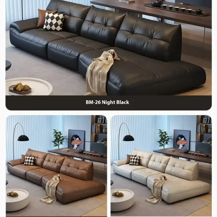 Globe Sofa - Corner-shaped leather sofa with top-grain cowhide Globe Sofa - Corner-shaped leather sofa with top-grain cowhide