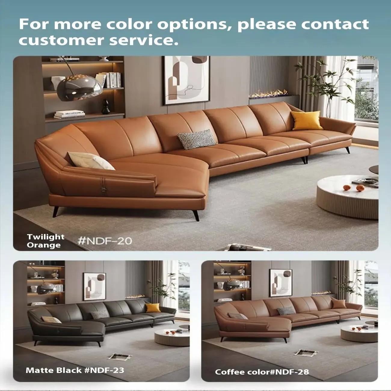 主图-06 Globe Sofa - Light Luxury Minimalist Leather Chaise Lounge Sofa
