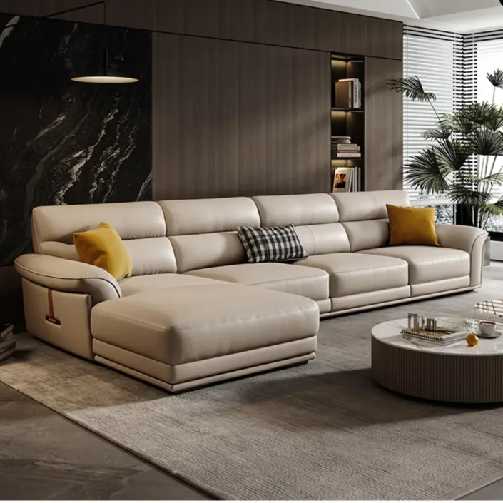 Globe Sofa - Italian minimalist light luxury top-grain leather sofa Globe Sofa - Italian minimalist light luxury top-grain leather sofa