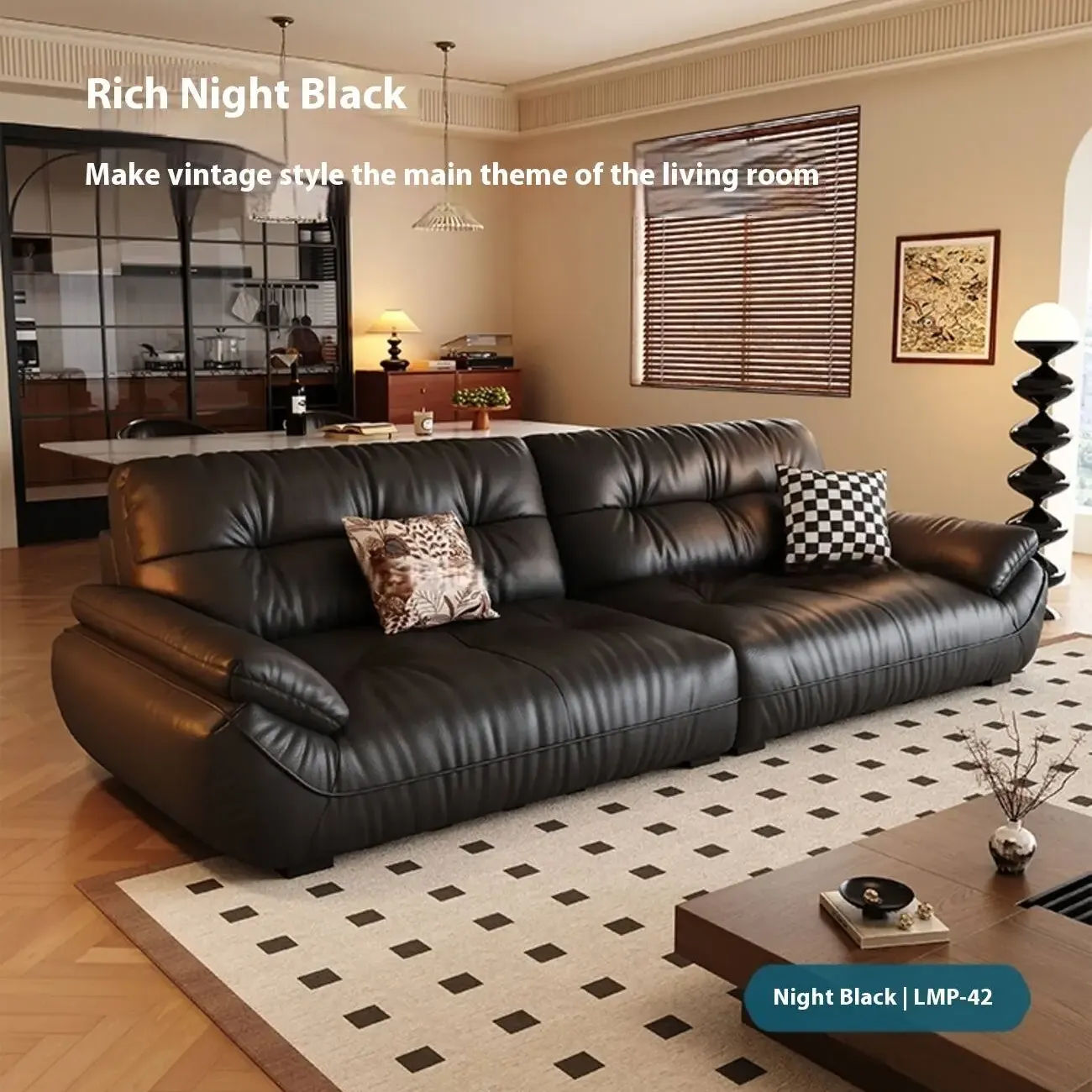 主图-06 Globe Sofa - Luxury-inspired modern beige leather sofa