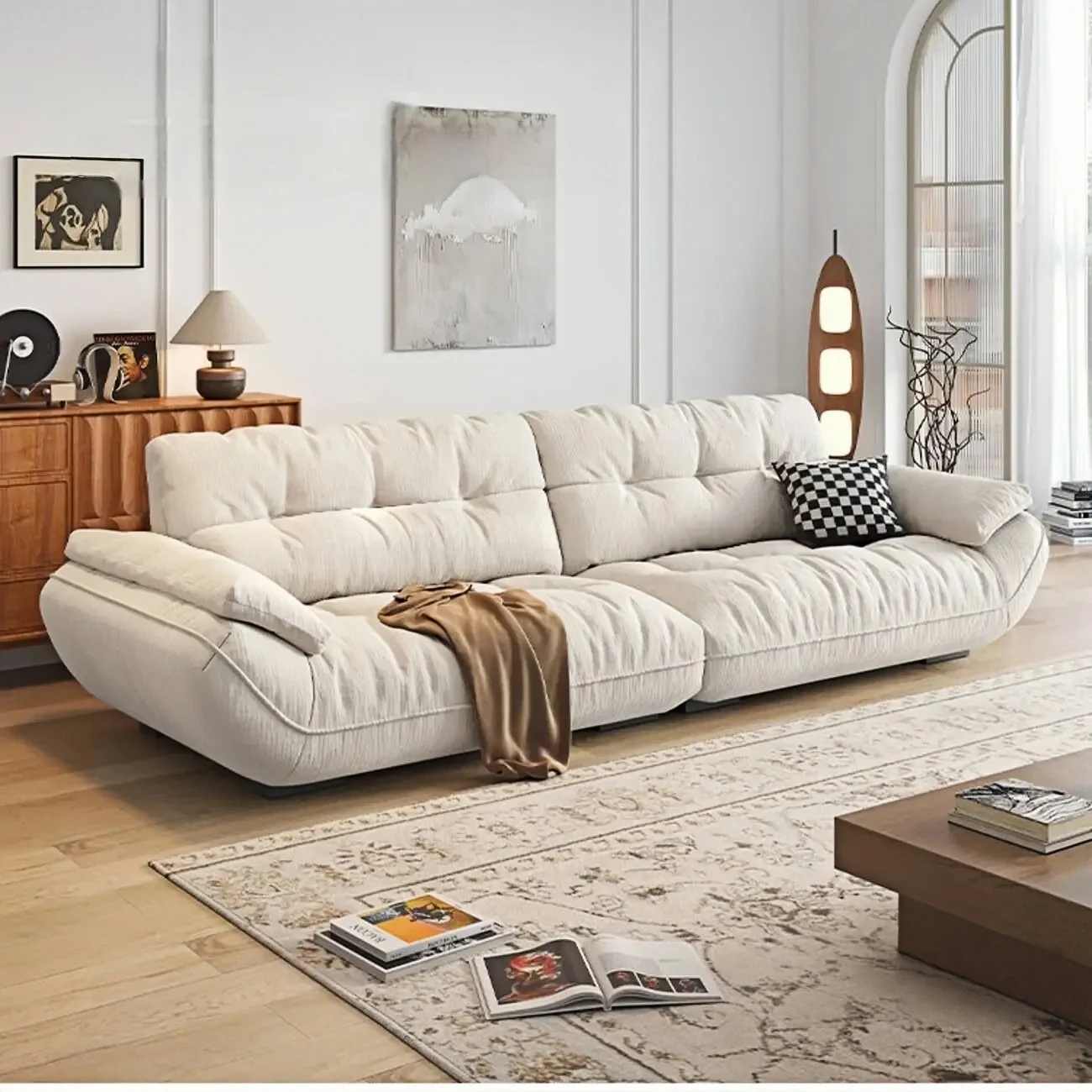 主图-06 Globe Sofa - New Modern Cream Cloud Sofa