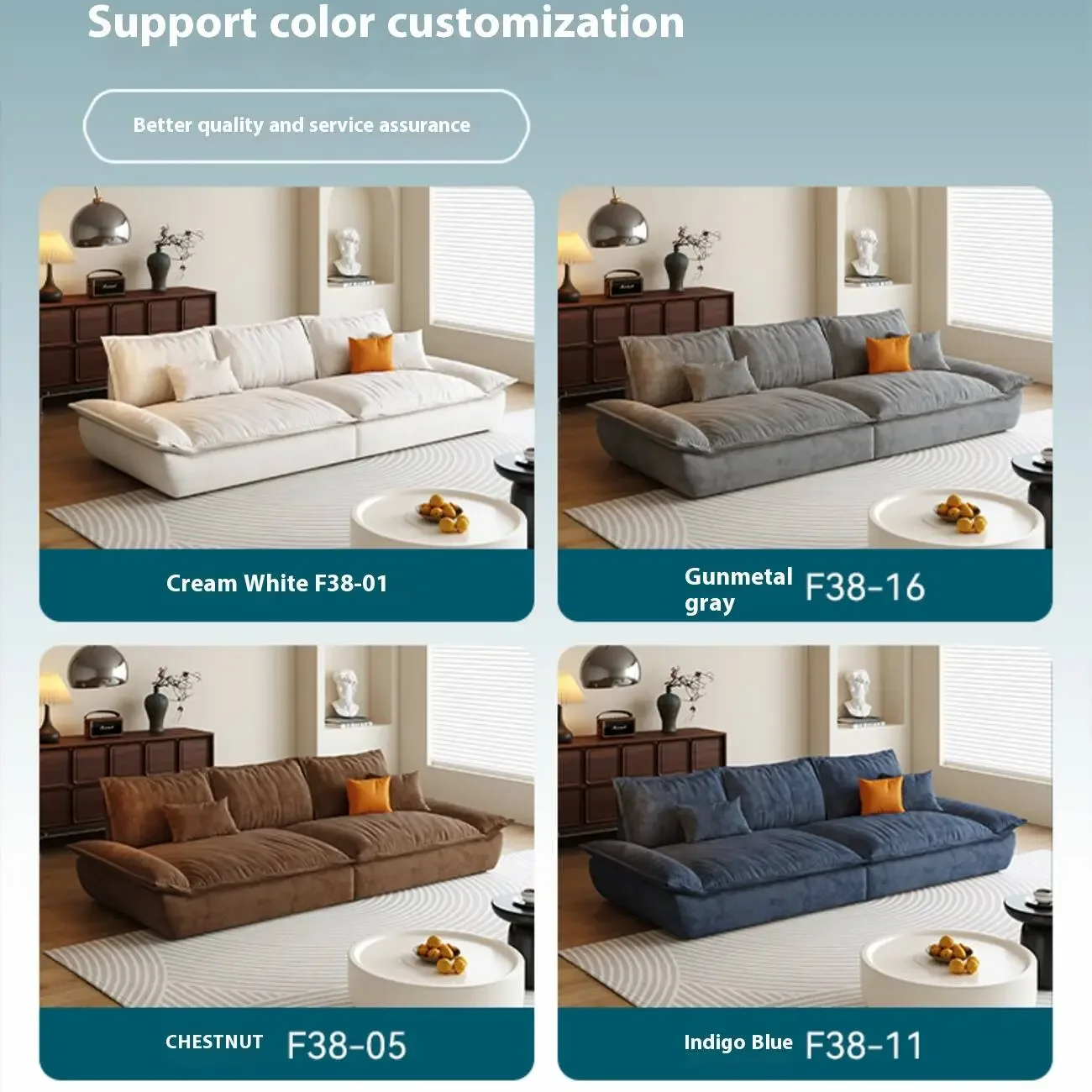 主图-07 Globe Sofa - Sailcloth Upholstery Breathable Cotton-Linen Sofa Set