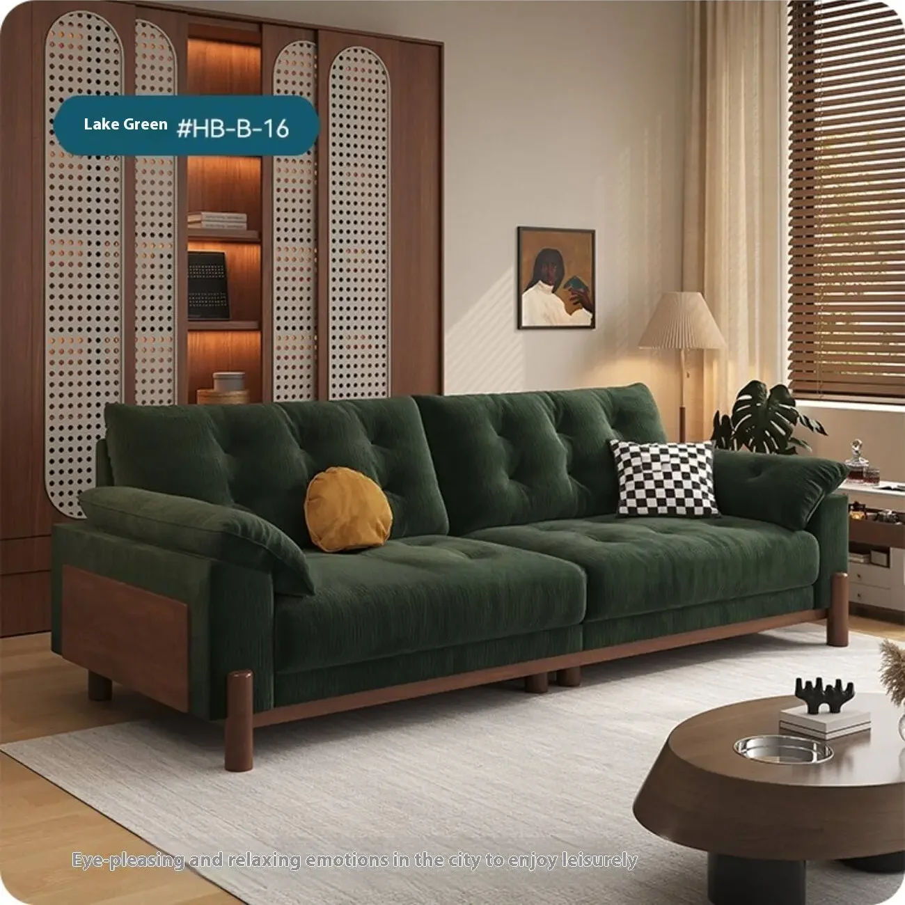 主图-07 Globe Sofa - Removable-Cover Solid Wood Cloud-Style Upholstered fabric Sofa