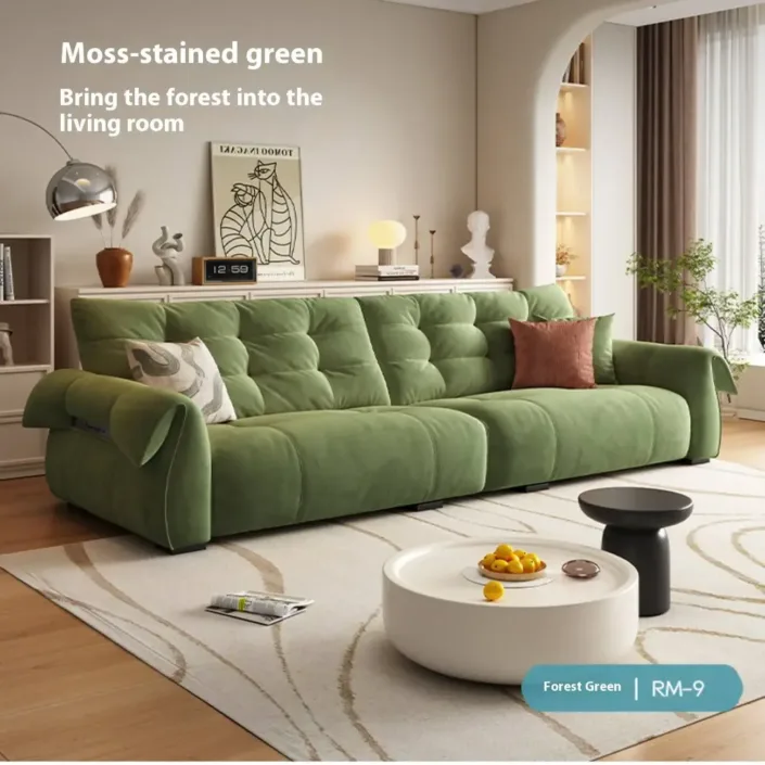 Globe Sofa - Swan Neck Cat-Scratch-Resistant Fabric Straight-Line Sofa Globe Sofa - Swan Neck Cat-Scratch-Resistant Fabric Straight-Line Sofa
