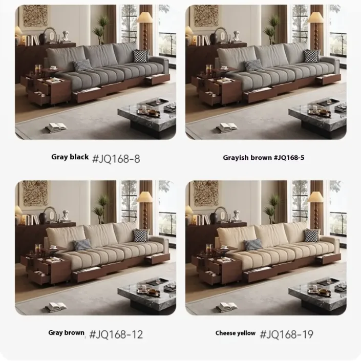 Globe Sofa - Medieval-style cotton and linen solid wood fabric sofa Globe Sofa - Medieval-style cotton and linen solid wood fabric sofa