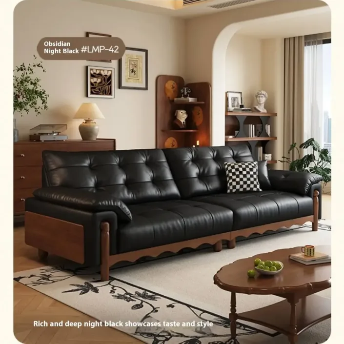 Globe Sofa - Italian Minimalist Mid-Century Cloud Leather Sofa Globe Sofa - Italian Minimalist Mid-Century Cloud Leather Sofa
