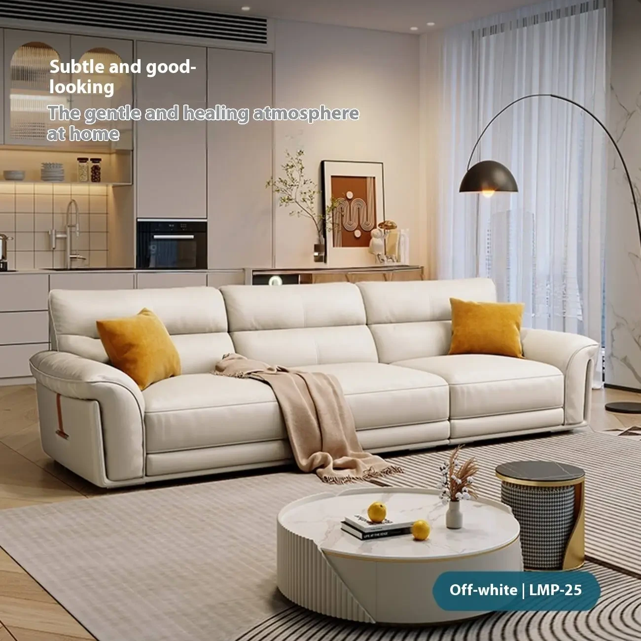 主图-07 Globe Sofa - New Italian Top-Grain Leather Light Luxury Modern Sofa
