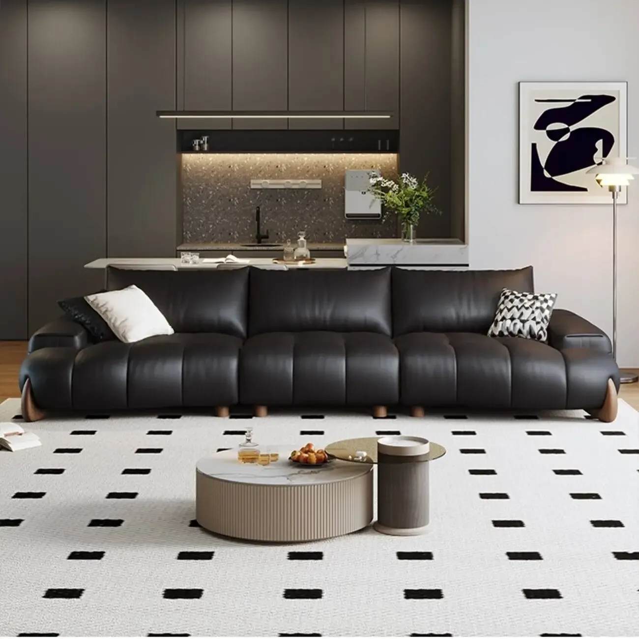 主图-07 Globe Sofa - Mosen Vintage Straight Leather Sofa