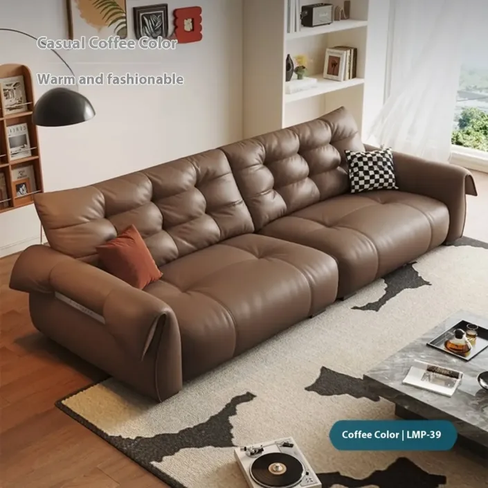 Globe Sofa - Swan-Neck Armrest Italian Leather Sofa Globe Sofa - Swan-Neck Armrest Italian Leather Sofa