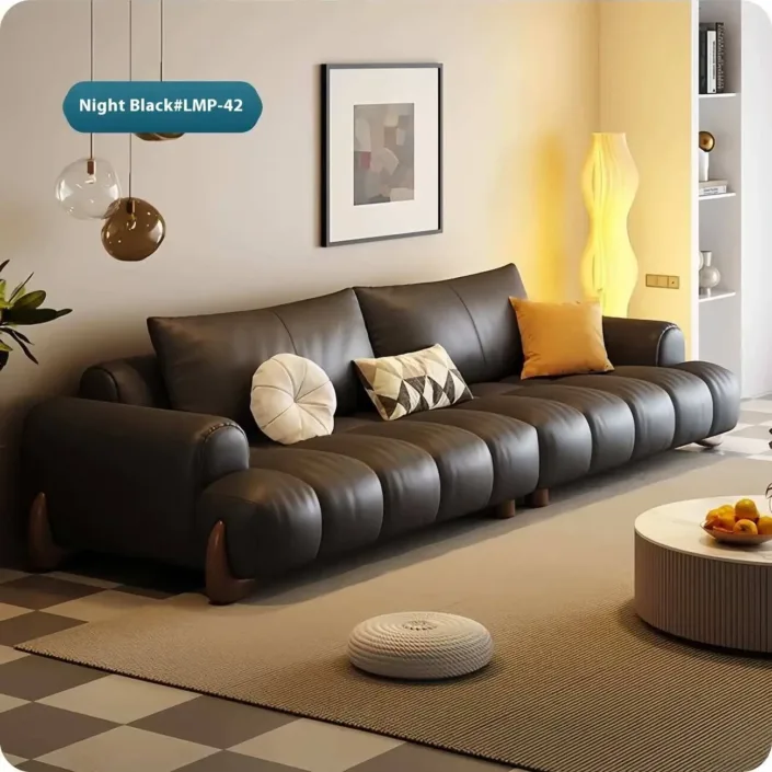 Globe Sofa - Italian Cream Style Straight Piano Key Sofa Globe Sofa - Italian Cream Style Straight Piano Key Sofa