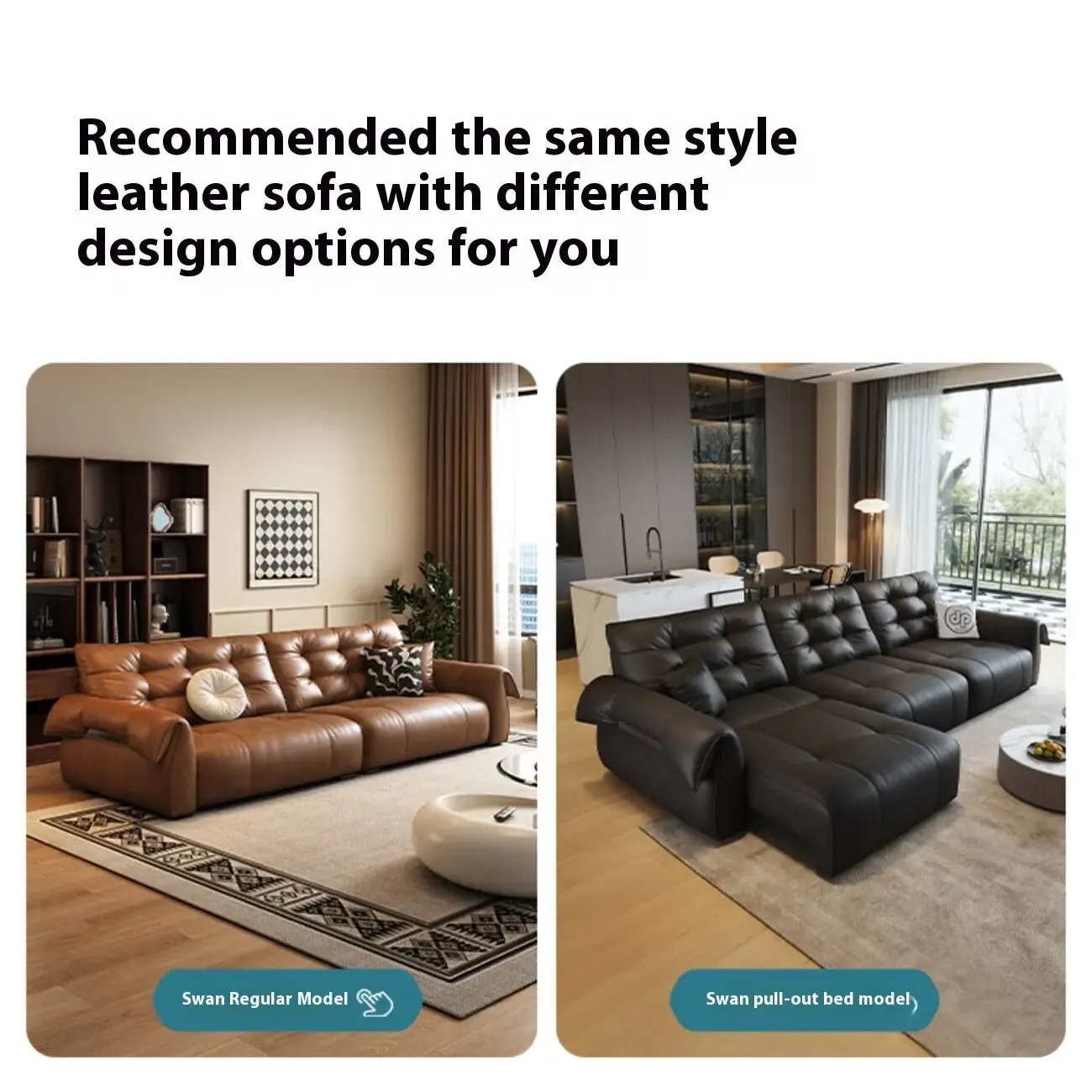 主图-07 Globe Sofa - Oil Wax Leather Swan Electric Recliner Sofa