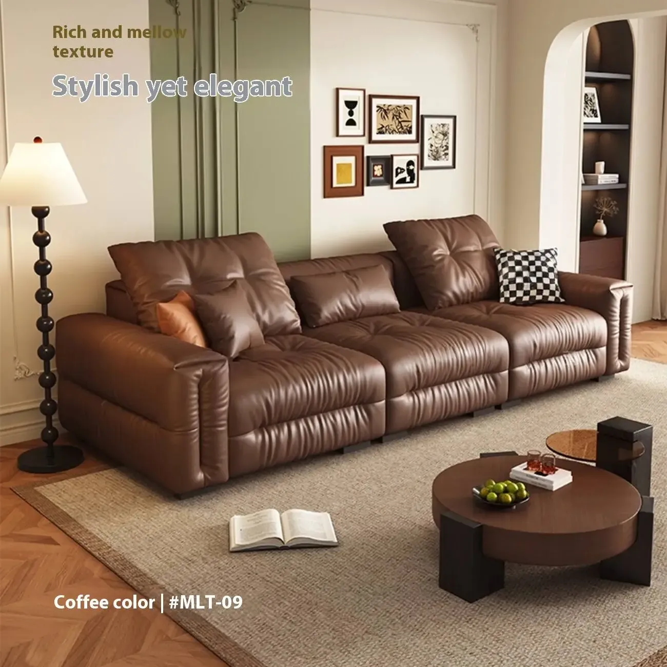 主图-07 Globe Sofa - Eternal Luxury Oasis · Cloudy Feel Leather Sofa