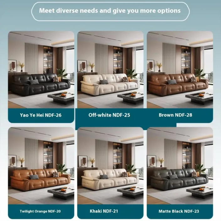 Globe Sofa - Italian Light Luxury Cream Leather Straight Sofa Globe Sofa - Italian Light Luxury Cream Leather Straight Sofa