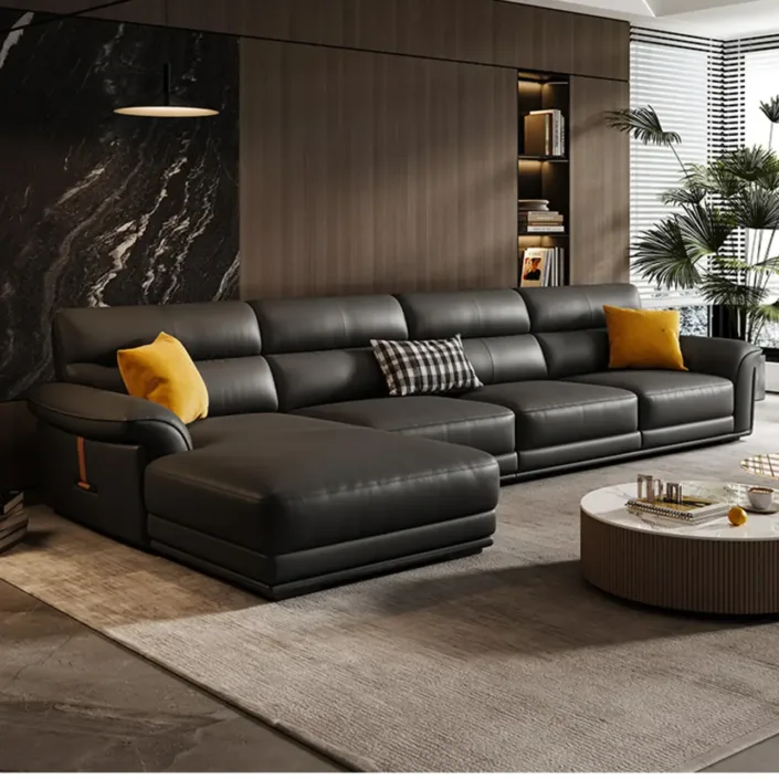 Globe Sofa - Italian minimalist light luxury top-grain leather sofa Globe Sofa - Italian minimalist light luxury top-grain leather sofa