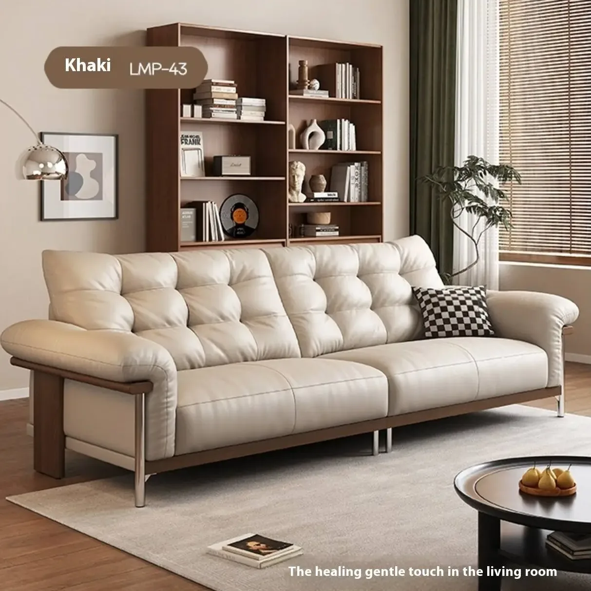 主图-07 Globe Sofa - Top Grain Leather Vintage Straight Sofa