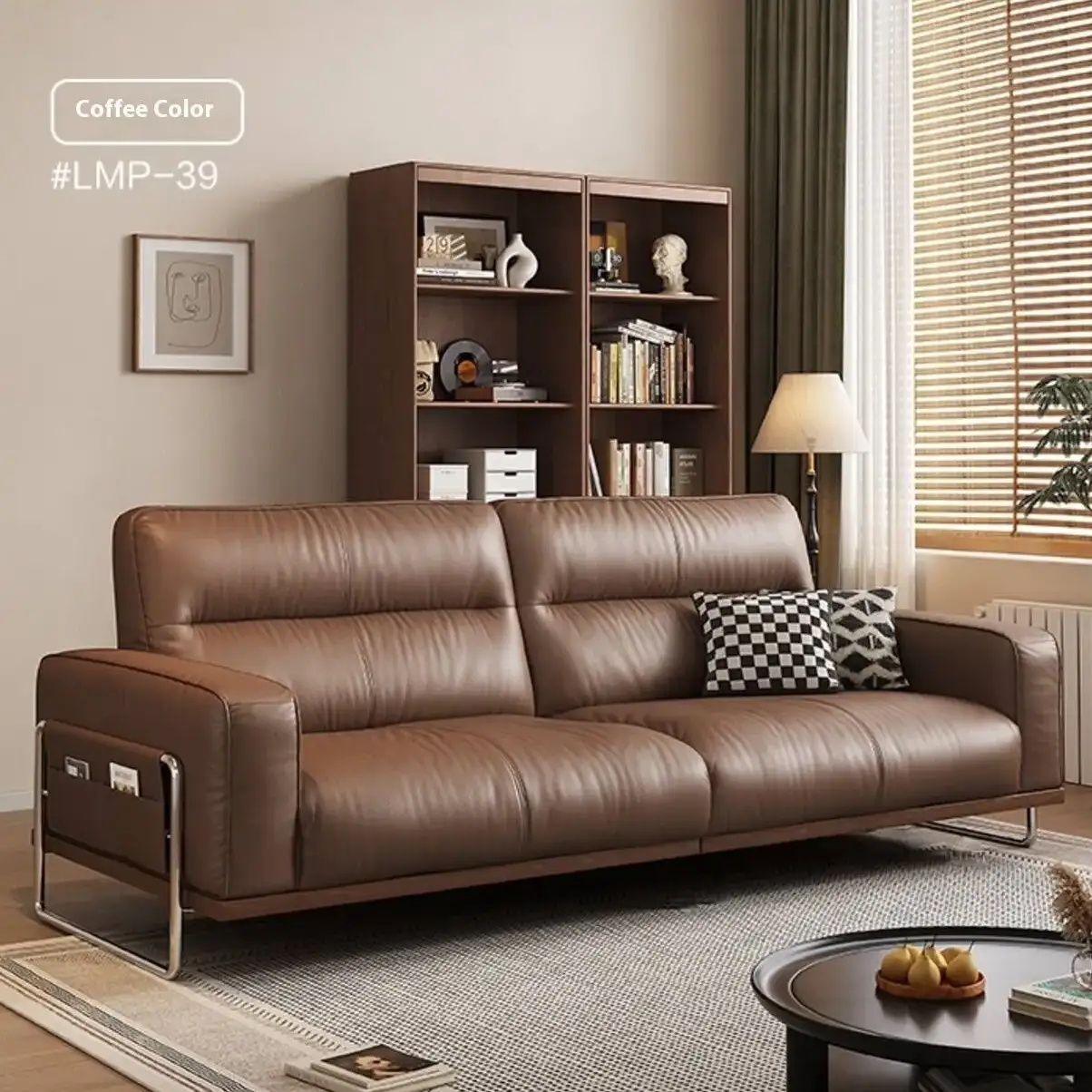 主图-07 Globe Sofa - Solid Wood Italian Vintage New Leather Sofa