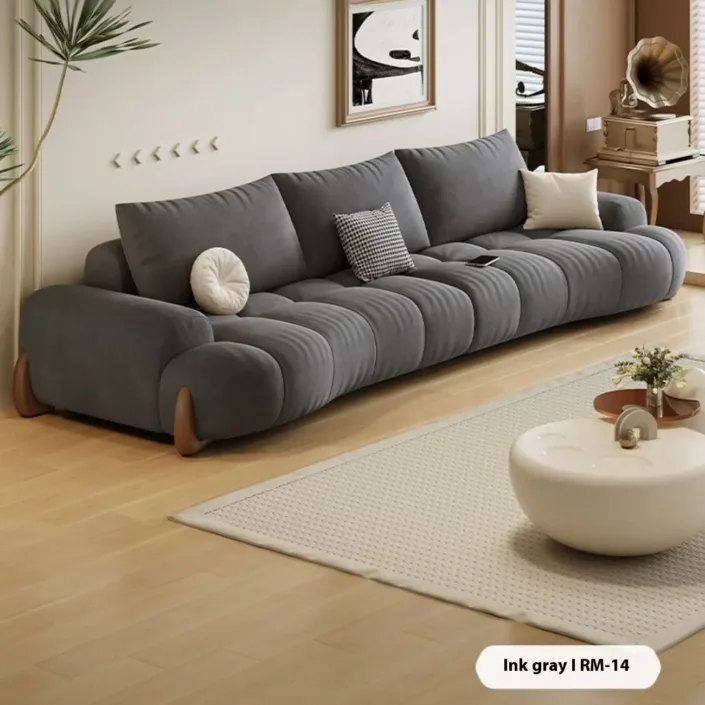 Globe Sofa - New French Curved Tech Fabric Sofa Globe Sofa - New French Curved Tech Fabric Sofa