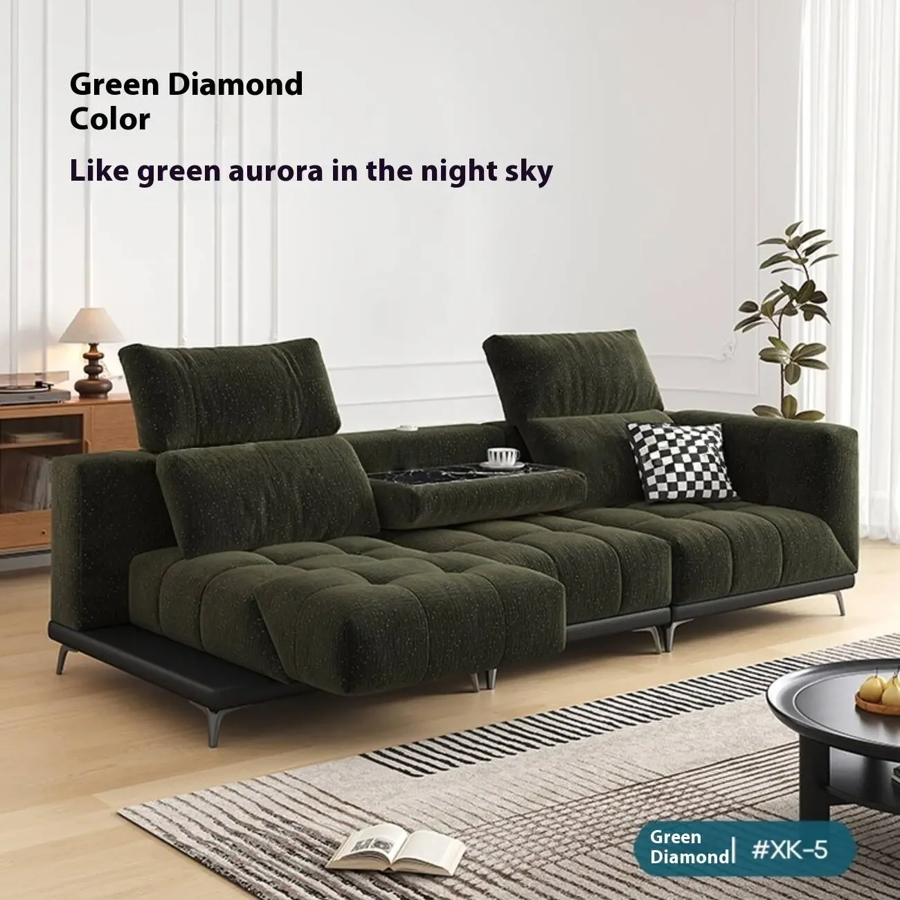 主图-08 Globe Sofa - Versatile Multi-Functional Adjustable Fabric Sofa