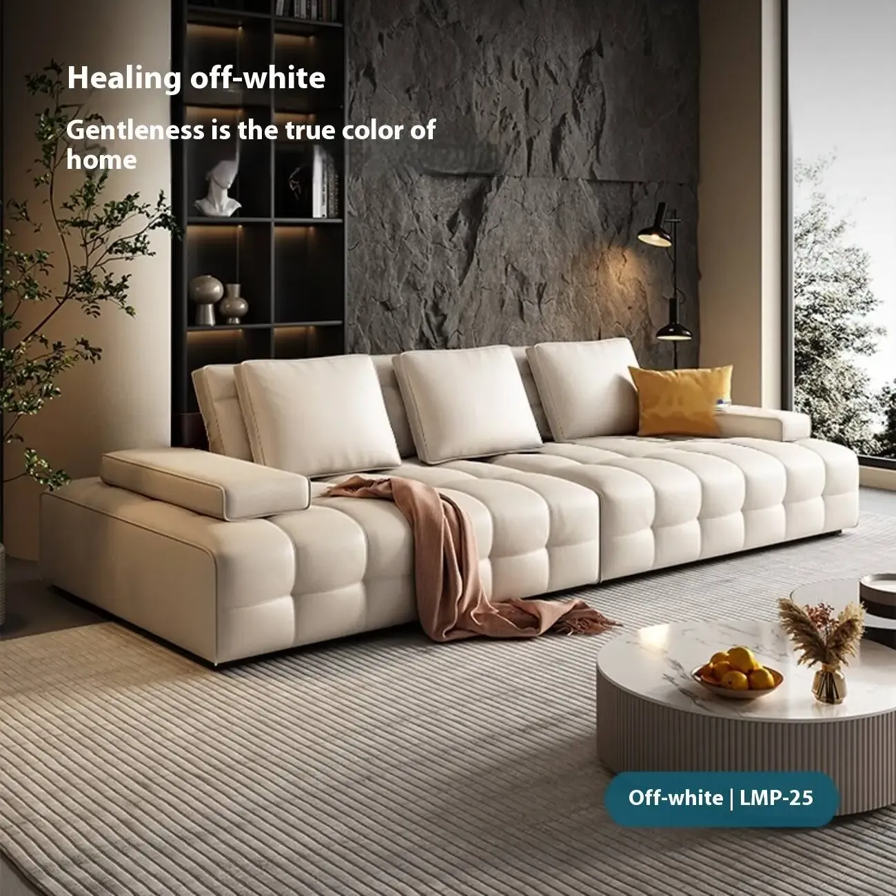 主图-08 Globe Sofa - Lawrence Italian Minimalist Full Leather Sofa