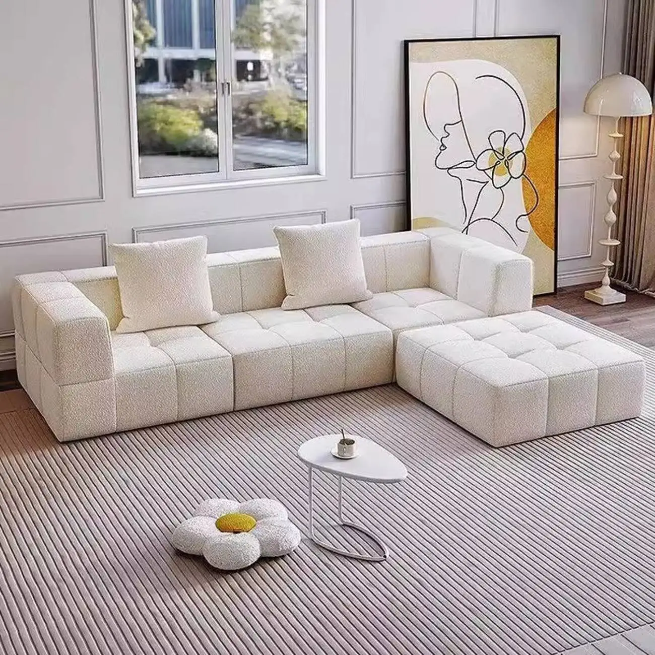 Globe Sofa - Vertical-flow tofu module compression sofa 主图-4