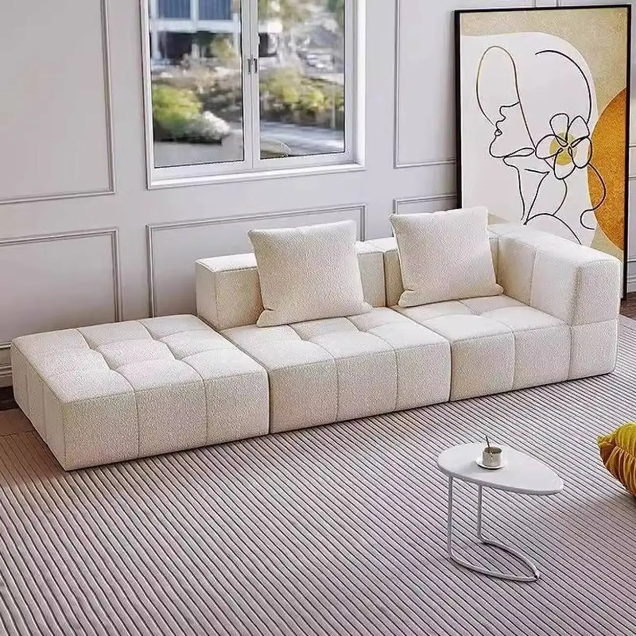 Globe Sofa - Vertical-flow tofu module compression sofa 主图-5