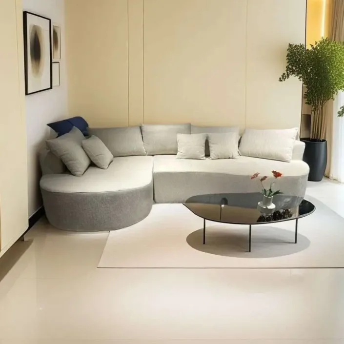 Corner Sofa with Compression Mechanism