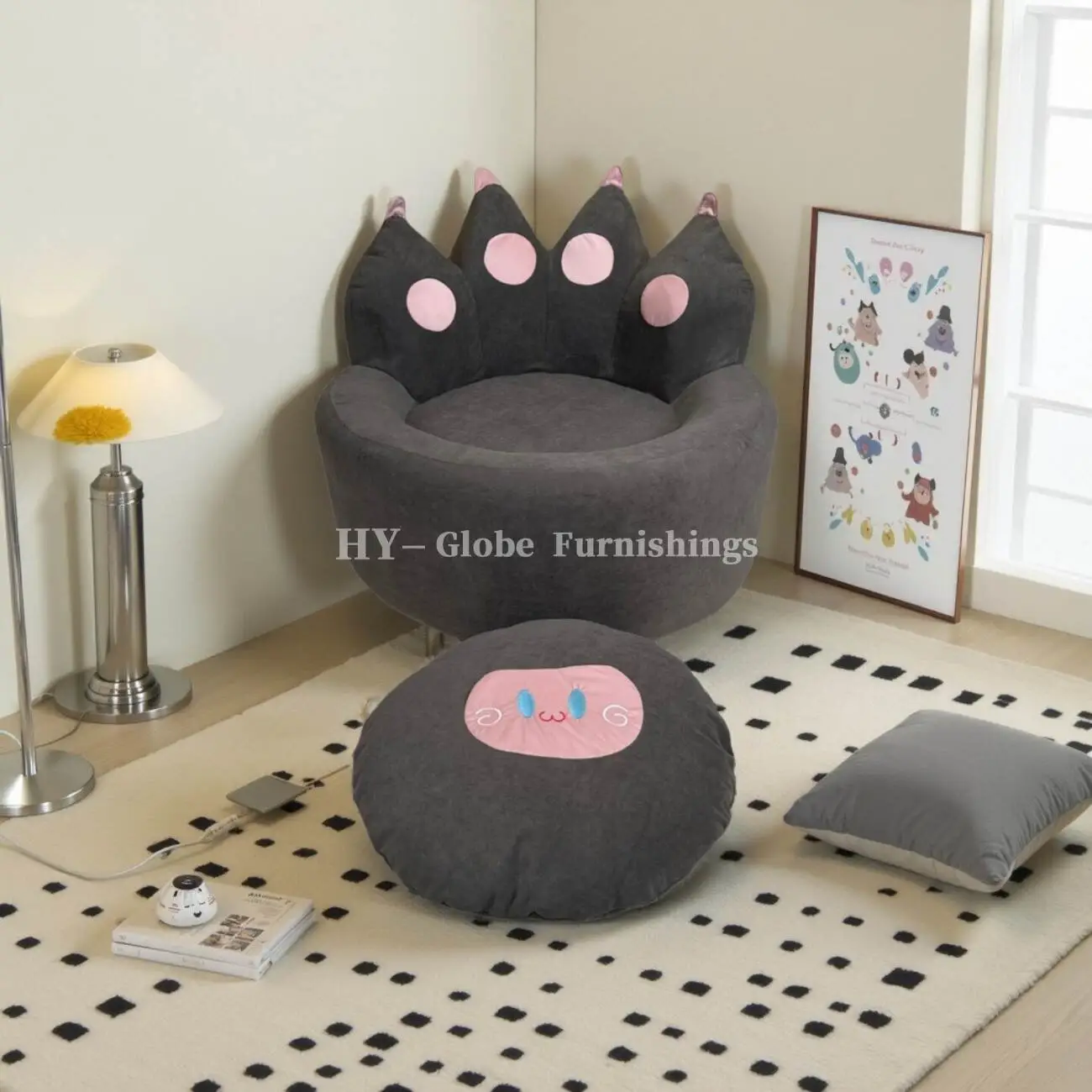 Globe Sofa - Monster Cute Claw Compressed Sofa 奶油家居_33732670_3